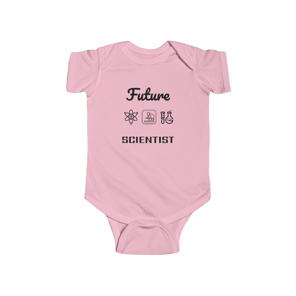 Body Bébé Manches Courtes « Future Scientifique » – 100% Coton, Imprimé En France Avec Encres Non Toxiques