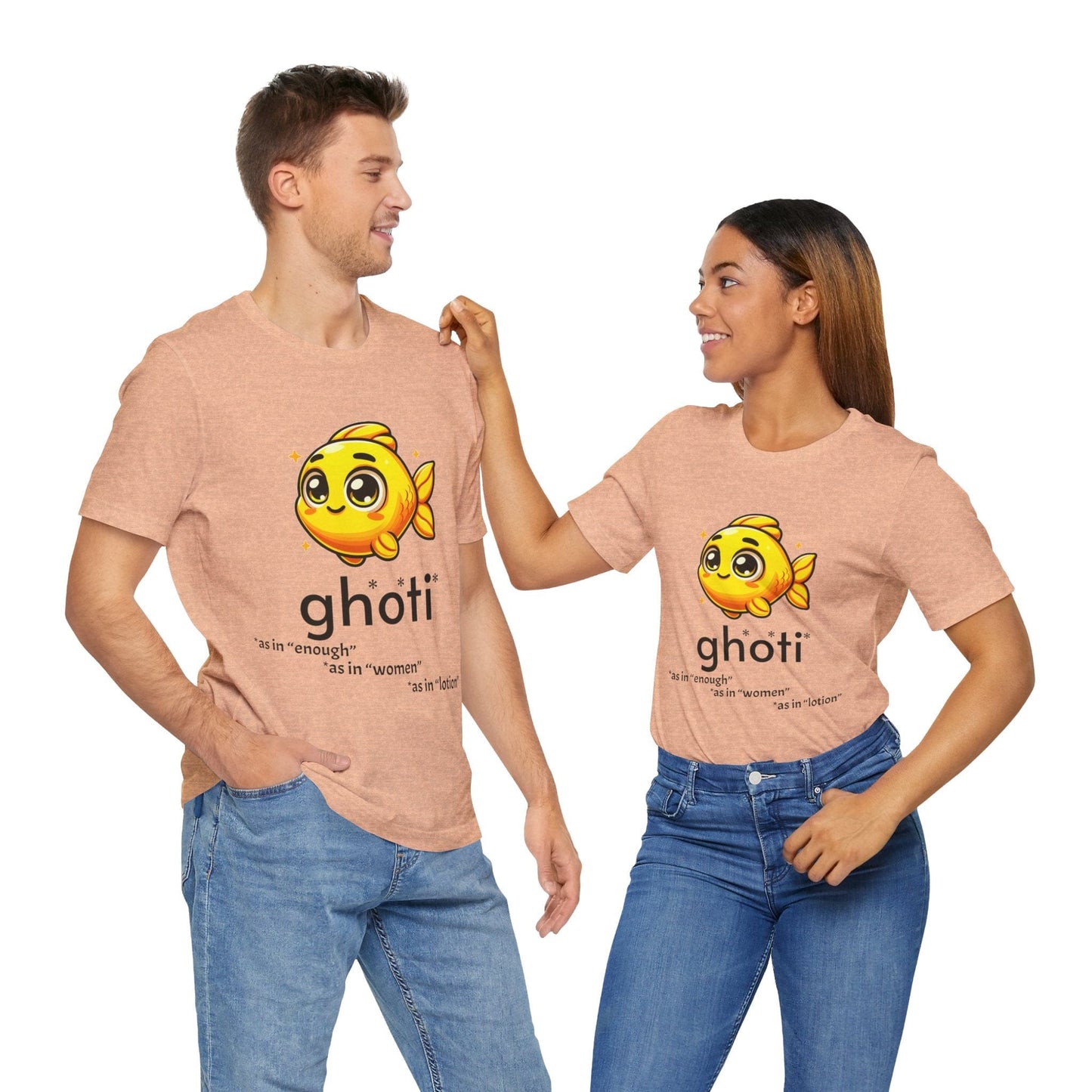 T-Shirt Fish/Ghoti English Pronunciation Joke T-Shirt for language geeks, Unisex Jersey Short Sleeve Tee