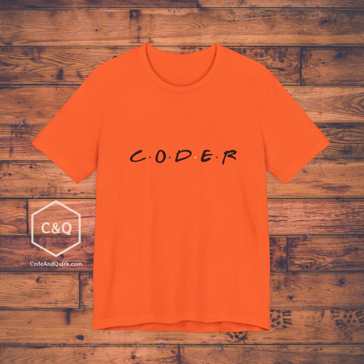 Coder in the style of Friends logo - coders' geeky T-shirt