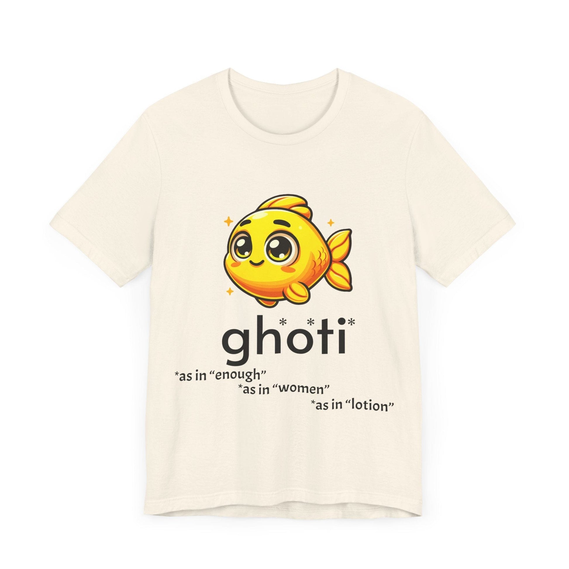 T-Shirt Fish/Ghoti English Pronunciation Joke T-Shirt for language geeks, Unisex Jersey Short Sleeve Tee