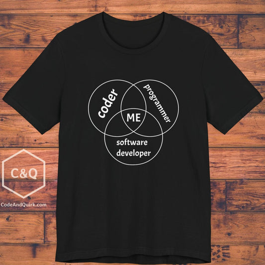 Coder - Programmer - Software Developer - Venn diagram T-Shirt