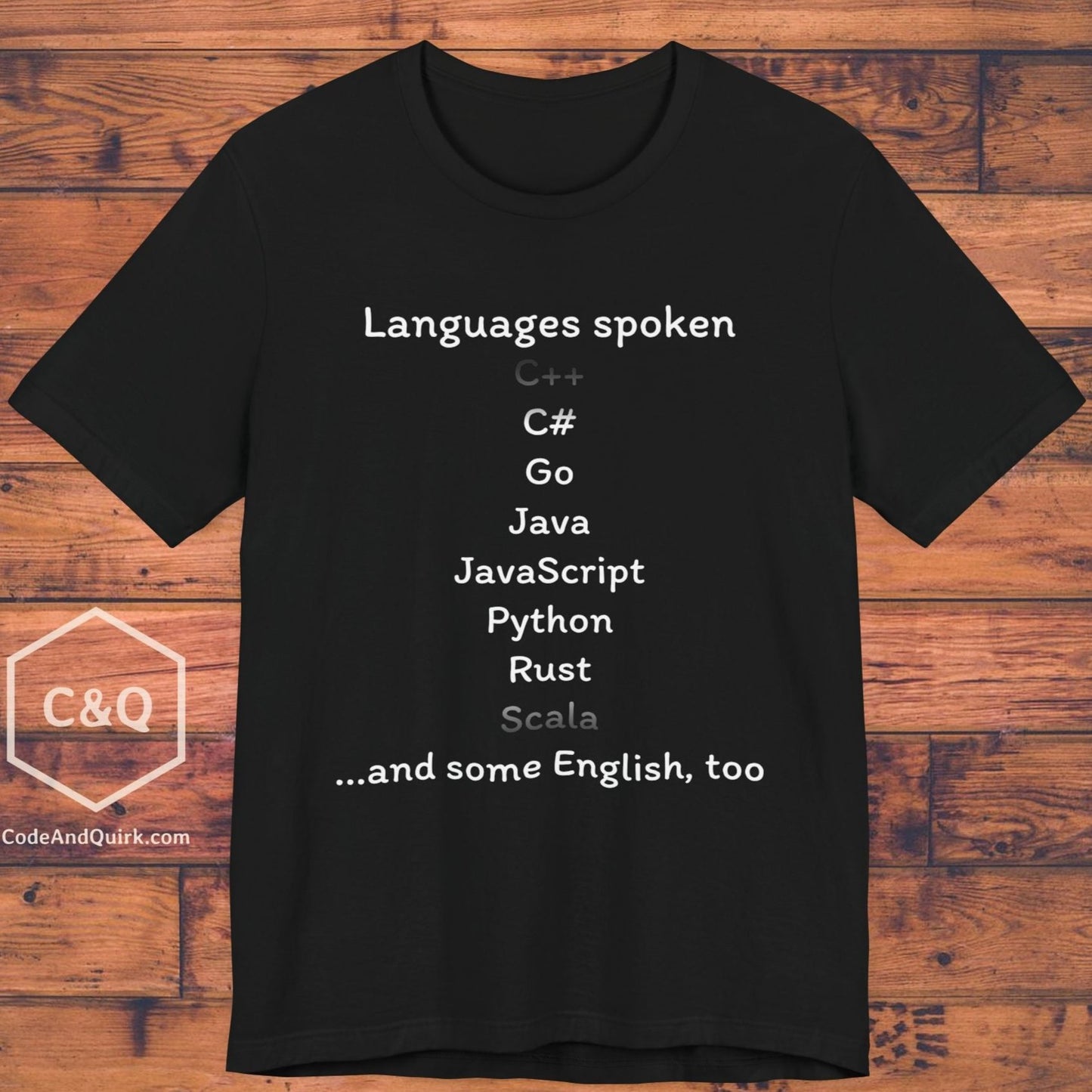 Languages Spoken, Geeky T-Shirt for Coders