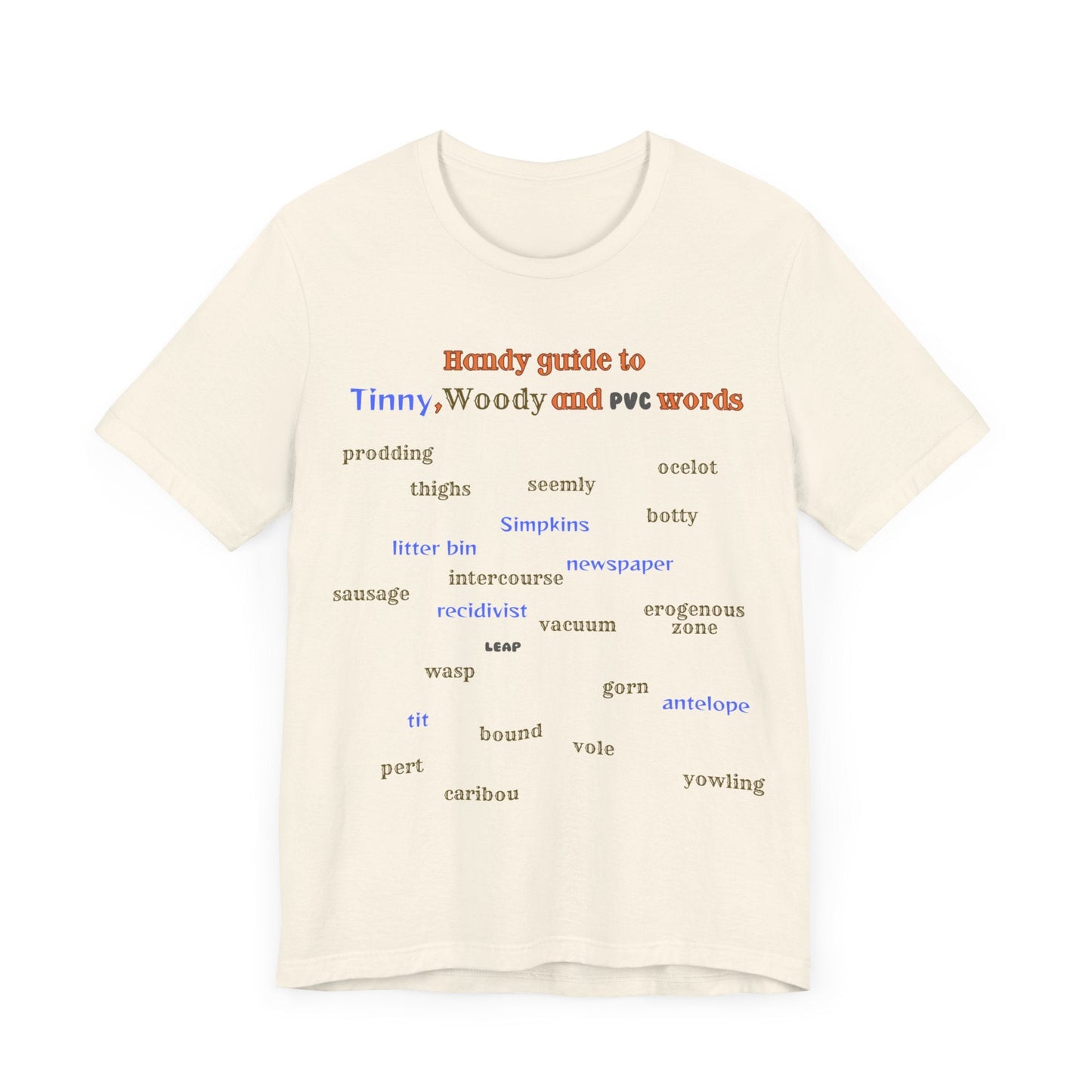 T-Shirt Woody and Tinny Words Monty Python T-shirt, Unisex Jersey Short Sleeve Tee