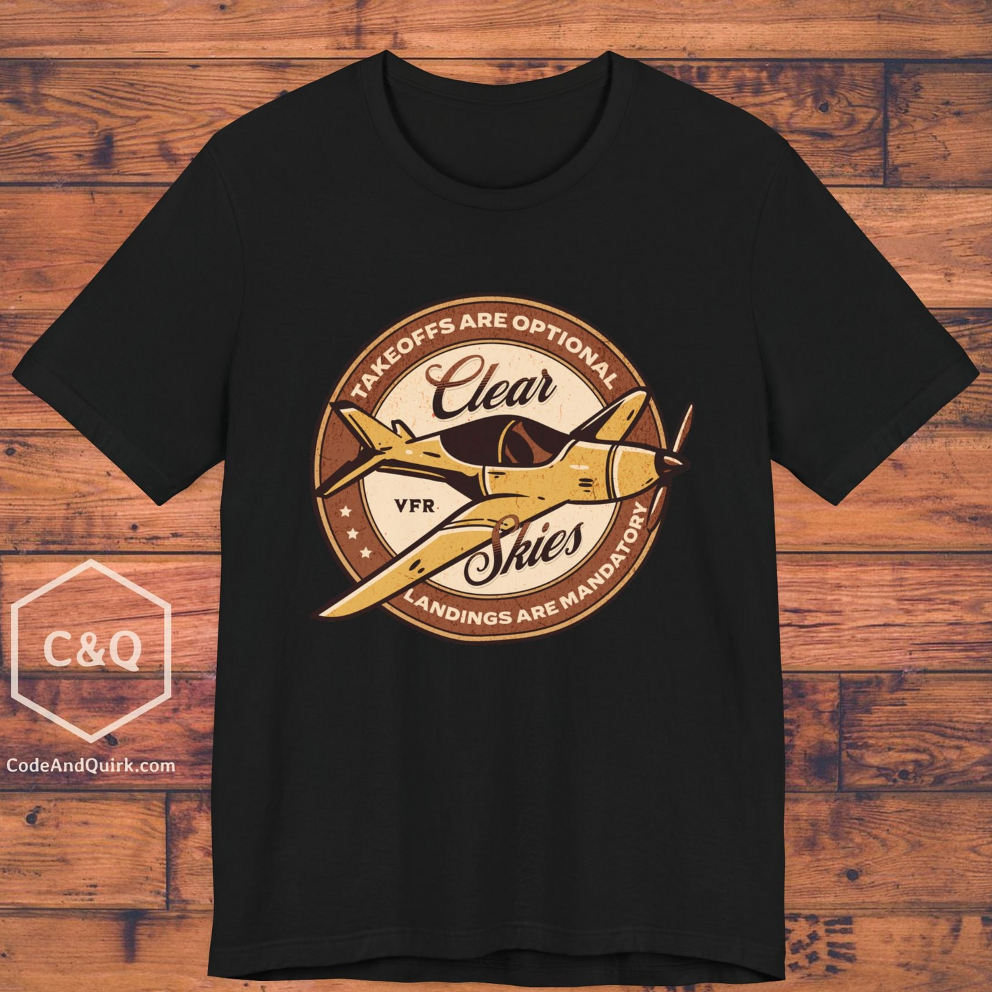 Takeoffs are optional, landings are mandatory - pilot's T-Shirt