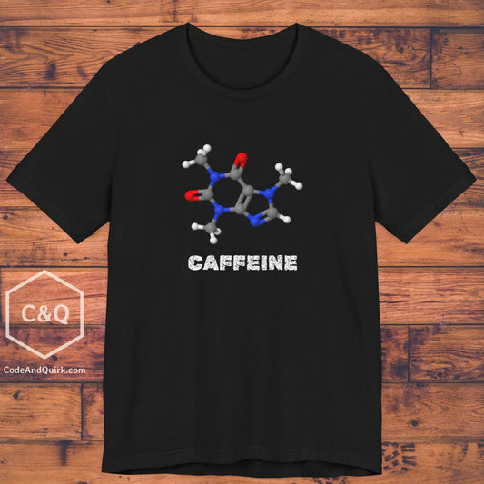 Caffeine Molecule Without Formula geeky T-shirt