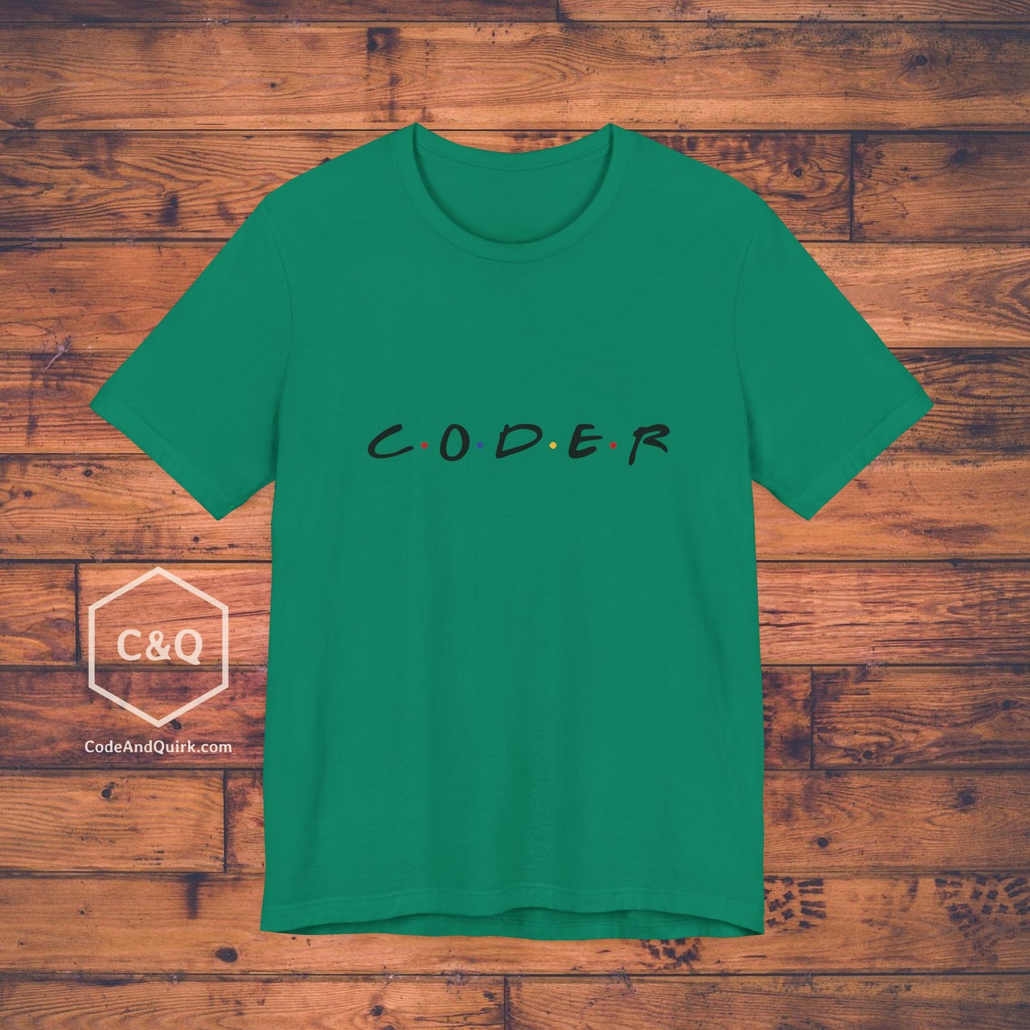 Coder in the style of Friends logo - coders' geeky T-shirt