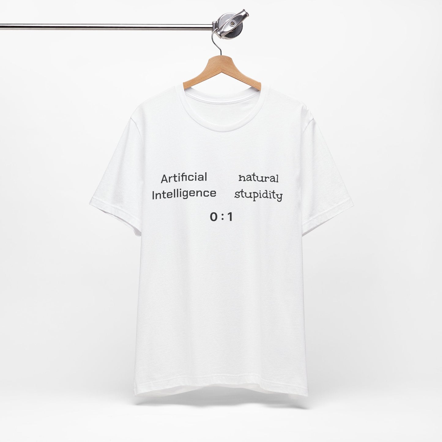 T-Shirt Artificial Intelligence vs Natural Stupidity T-Shirt, Unisex Jersey Short Sleeve Tee