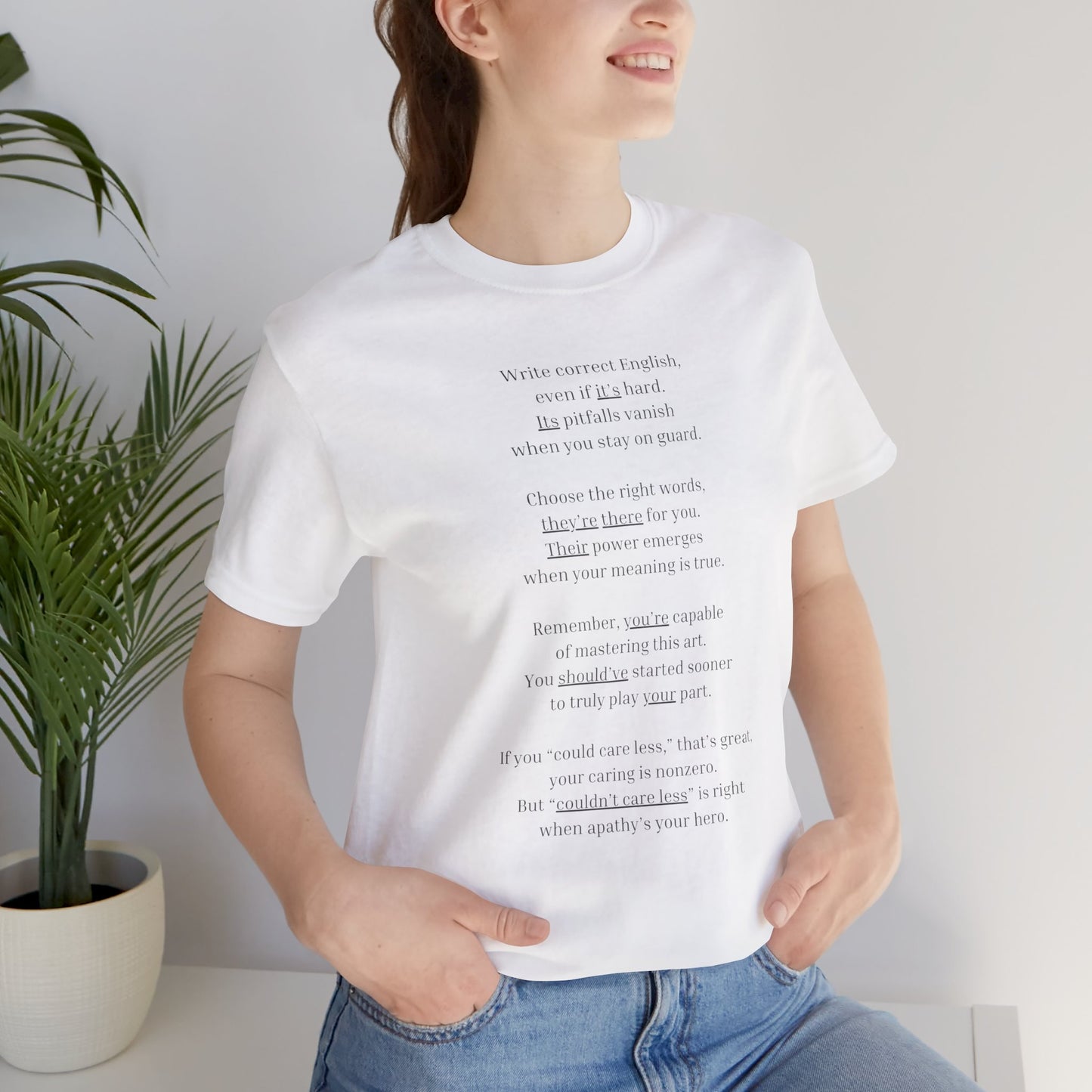 Correct English rhymed poem T-Shirt - Unisex Jersey Short Sleeve Tee