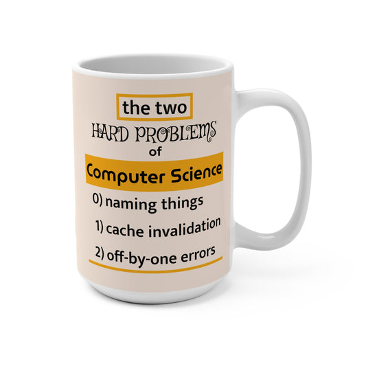 Two Hard Problems of Computer Science 15oz witty programmer's mug