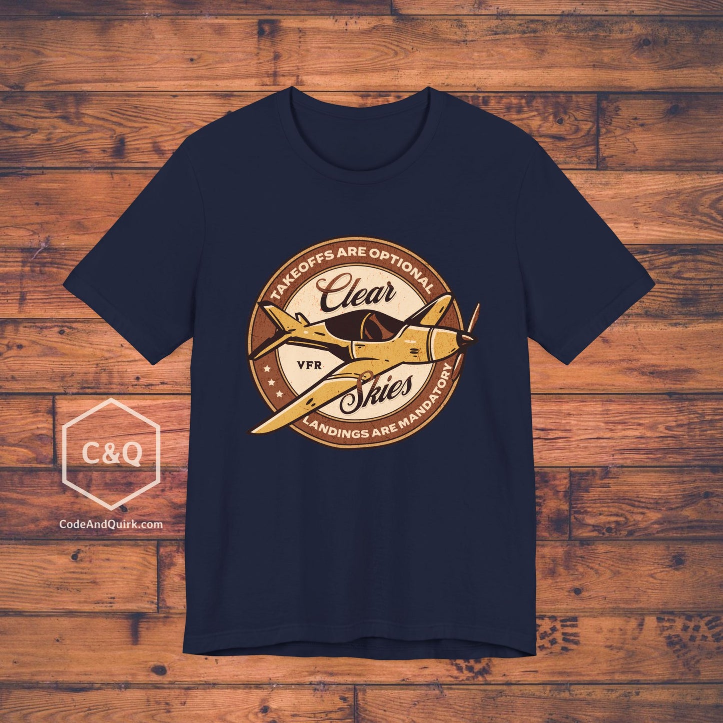 Takeoffs are optional, landings are mandatory - pilot's T-Shirt