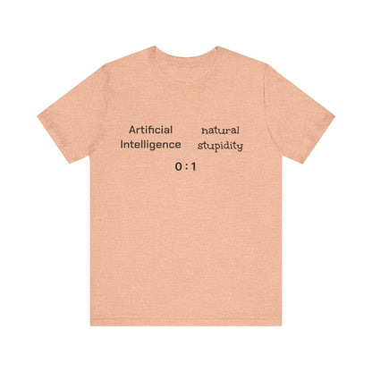 T-Shirt Artificial Intelligence vs Natural Stupidity T-Shirt, Unisex Jersey Short Sleeve Tee