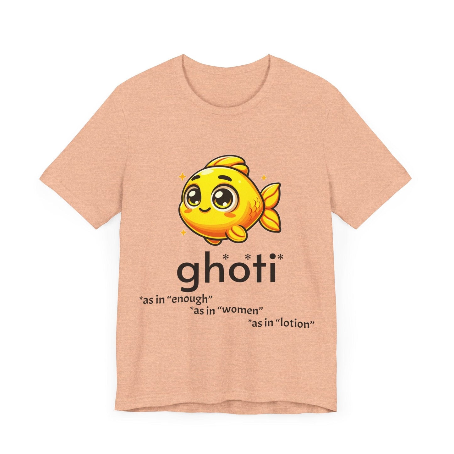 T-Shirt Fish/Ghoti English Pronunciation Joke T-Shirt for language geeks, Unisex Jersey Short Sleeve Tee