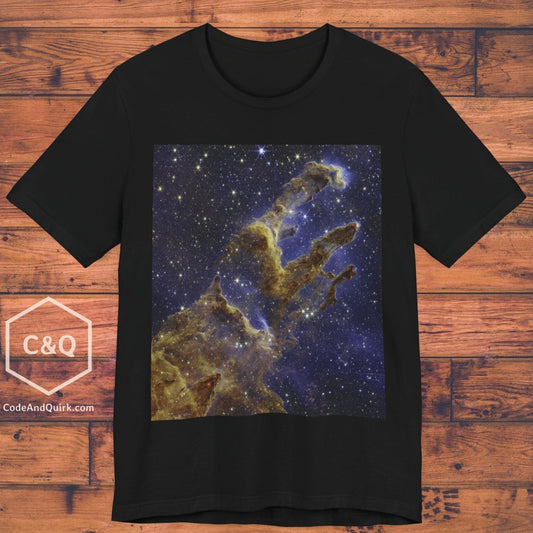 Pillars of Creation JWST space photo - geeky T-shirt