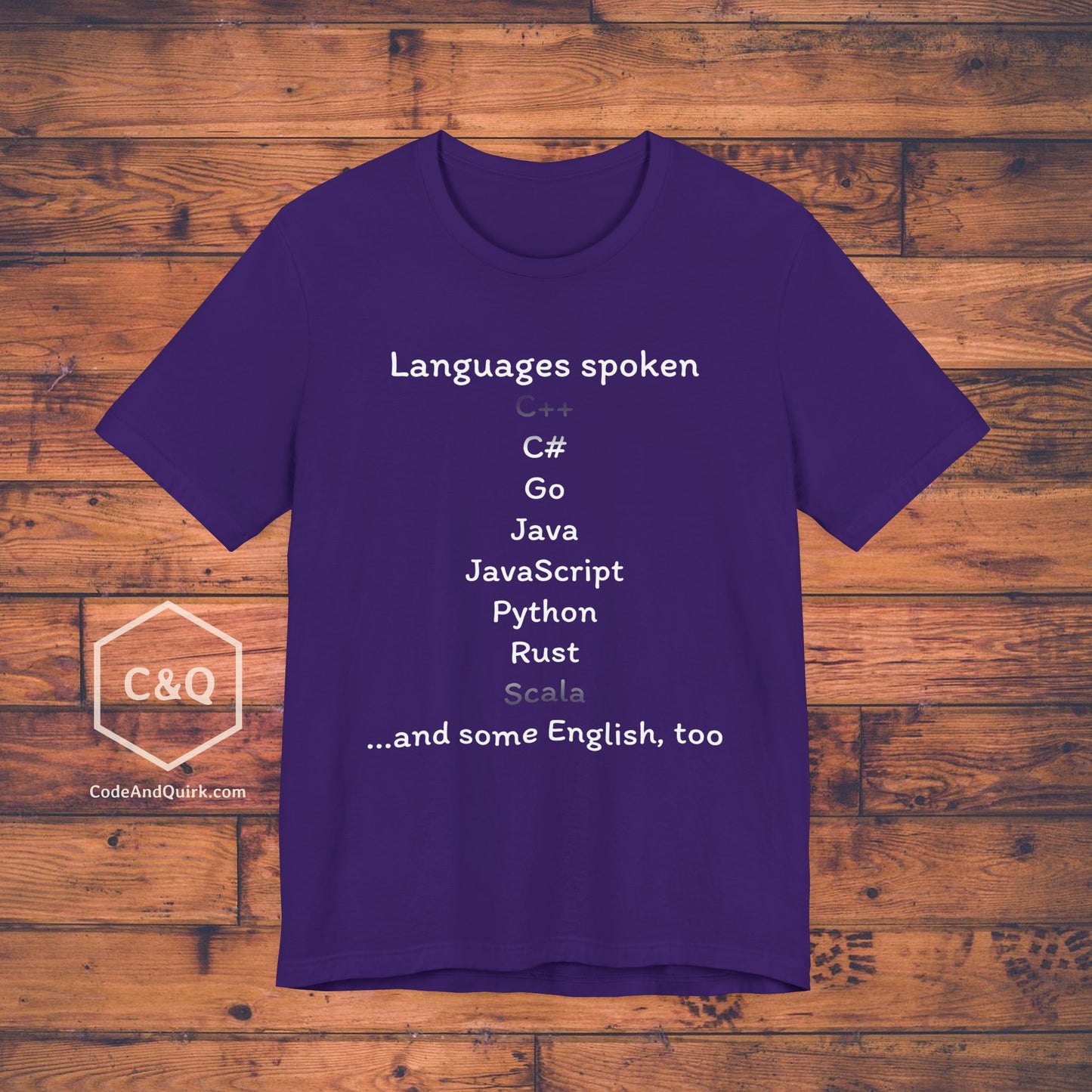 Languages Spoken, Geeky T-Shirt for Coders