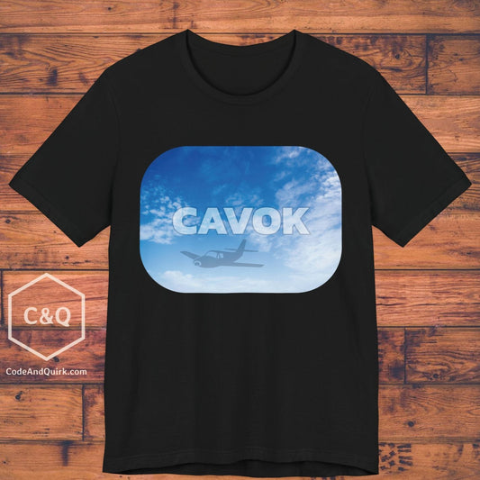 CAVOK blue sky aviation geek's T-Shirt v1