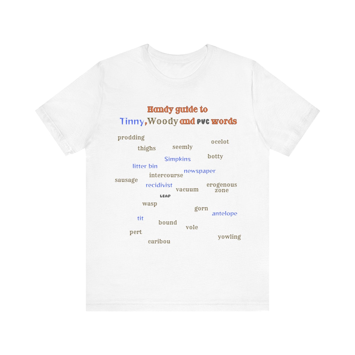 T-Shirt Woody and Tinny Words Monty Python T-shirt, Unisex Jersey Short Sleeve Tee