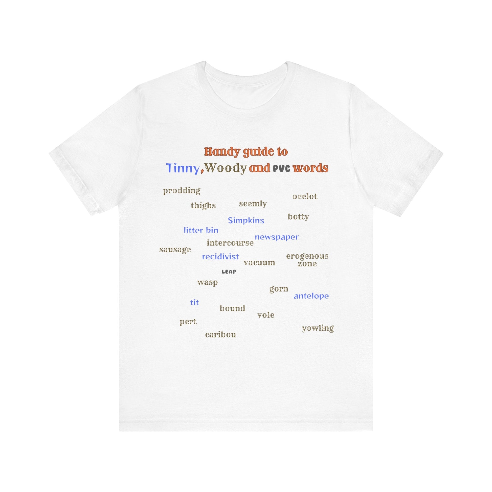 T-Shirt Woody and Tinny Words Monty Python T-shirt, Unisex Jersey Short Sleeve Tee