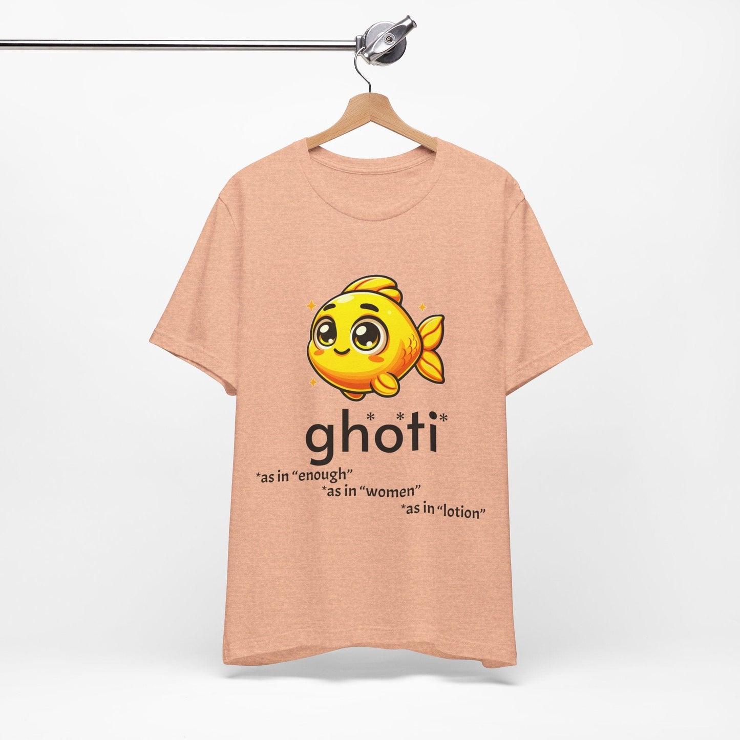 T-Shirt Fish/Ghoti English Pronunciation Joke T-Shirt for language geeks, Unisex Jersey Short Sleeve Tee