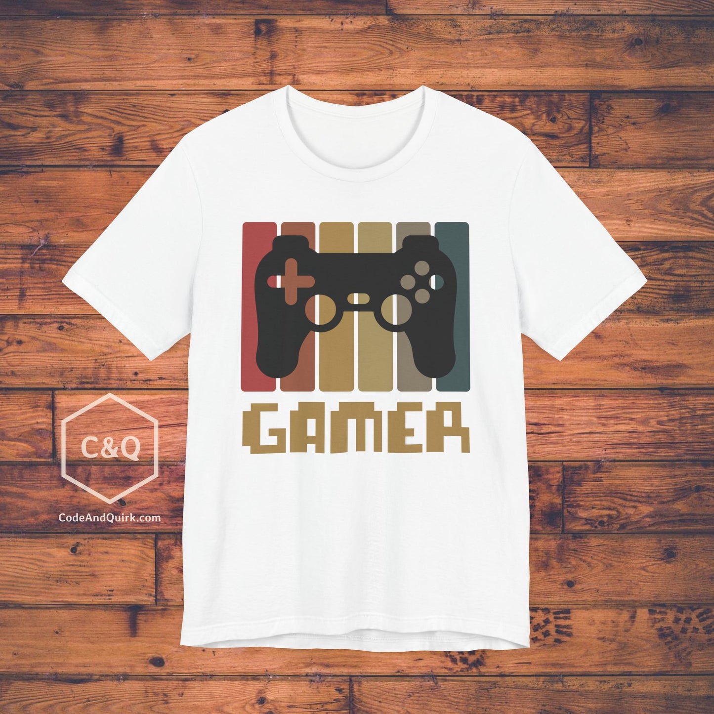 Gamer T-Shirt, geeky tee with retro design for video game nerds