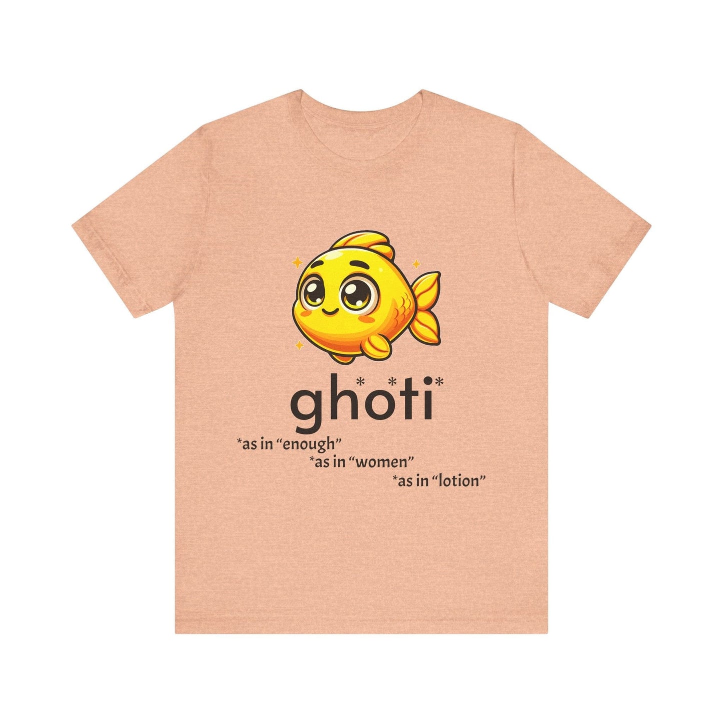 T-Shirt Fish/Ghoti English Pronunciation Joke T-Shirt for language geeks, Unisex Jersey Short Sleeve Tee