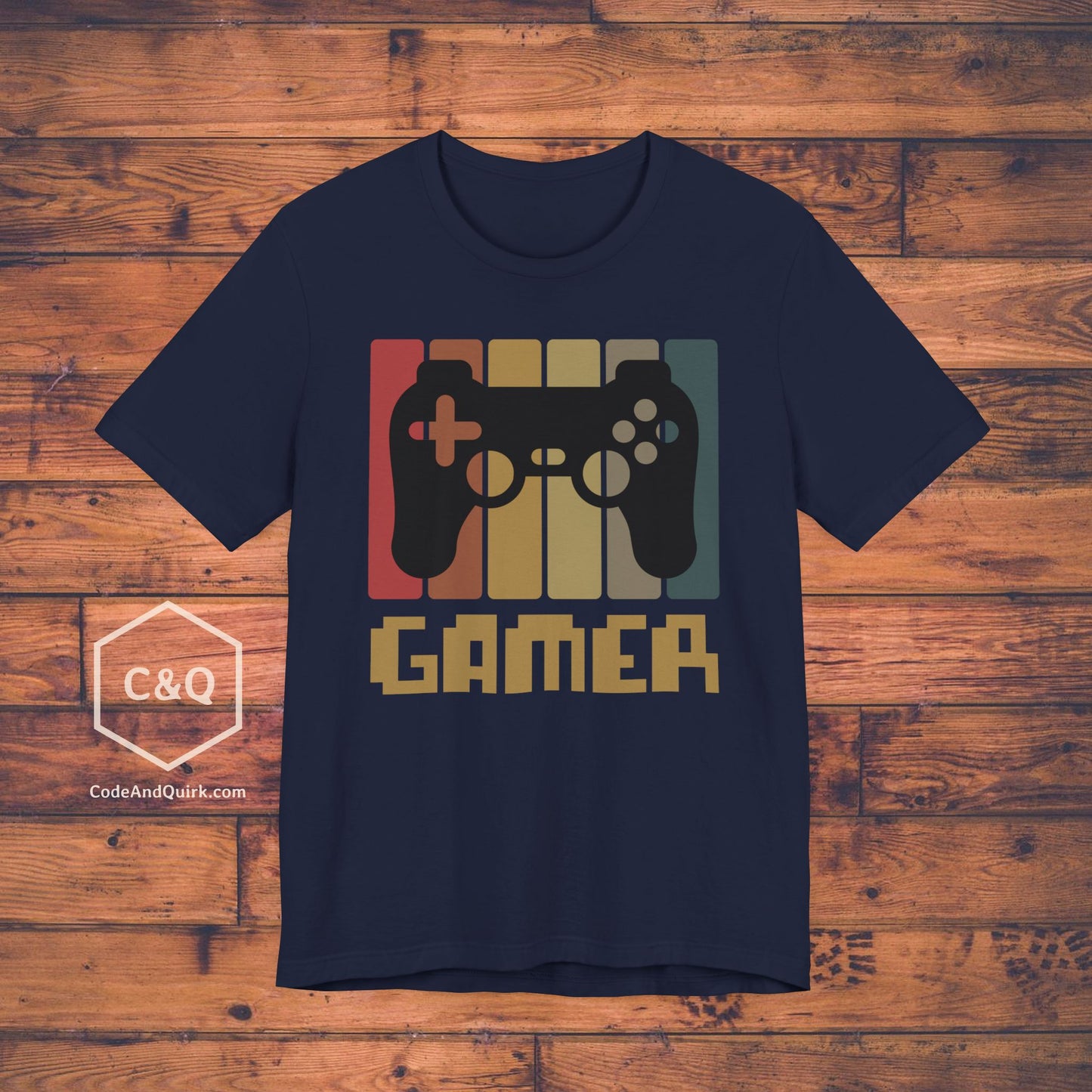 Gamer T-Shirt, geeky tee with retro design for video game nerds