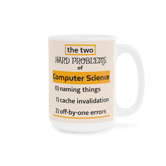 Two Hard Problems of Computer Science 11-15-20oz witty programmer's mug