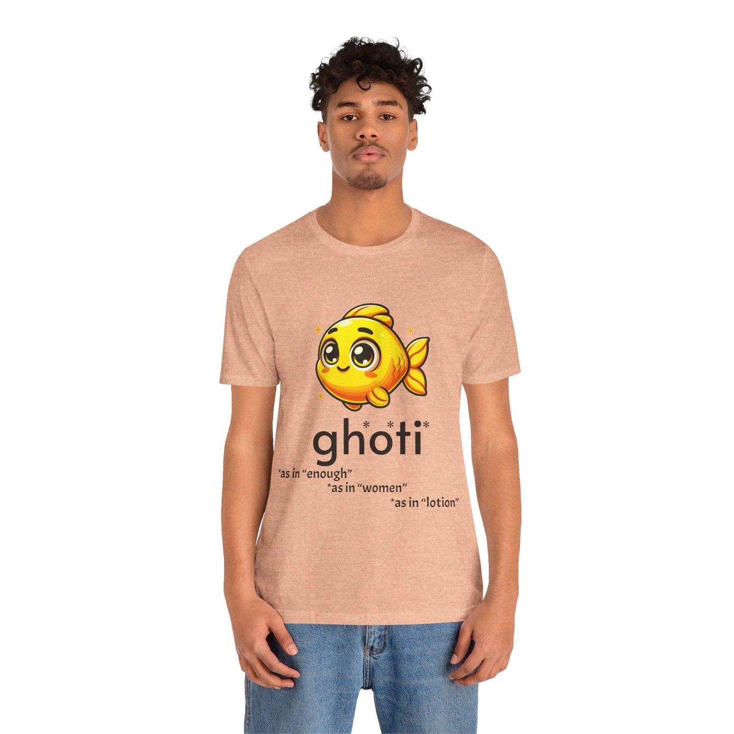 T-Shirt Fish/Ghoti English Pronunciation Joke T-Shirt for language geeks, Unisex Jersey Short Sleeve Tee