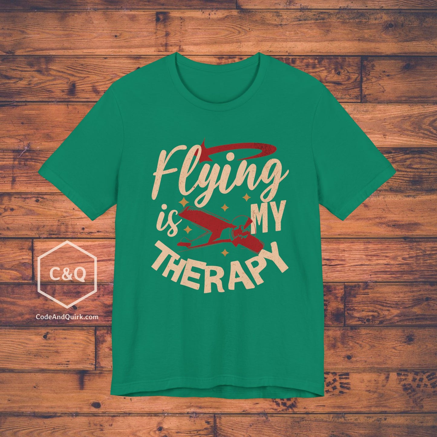 Flying Is My Therapy - pilot's T-Shirt