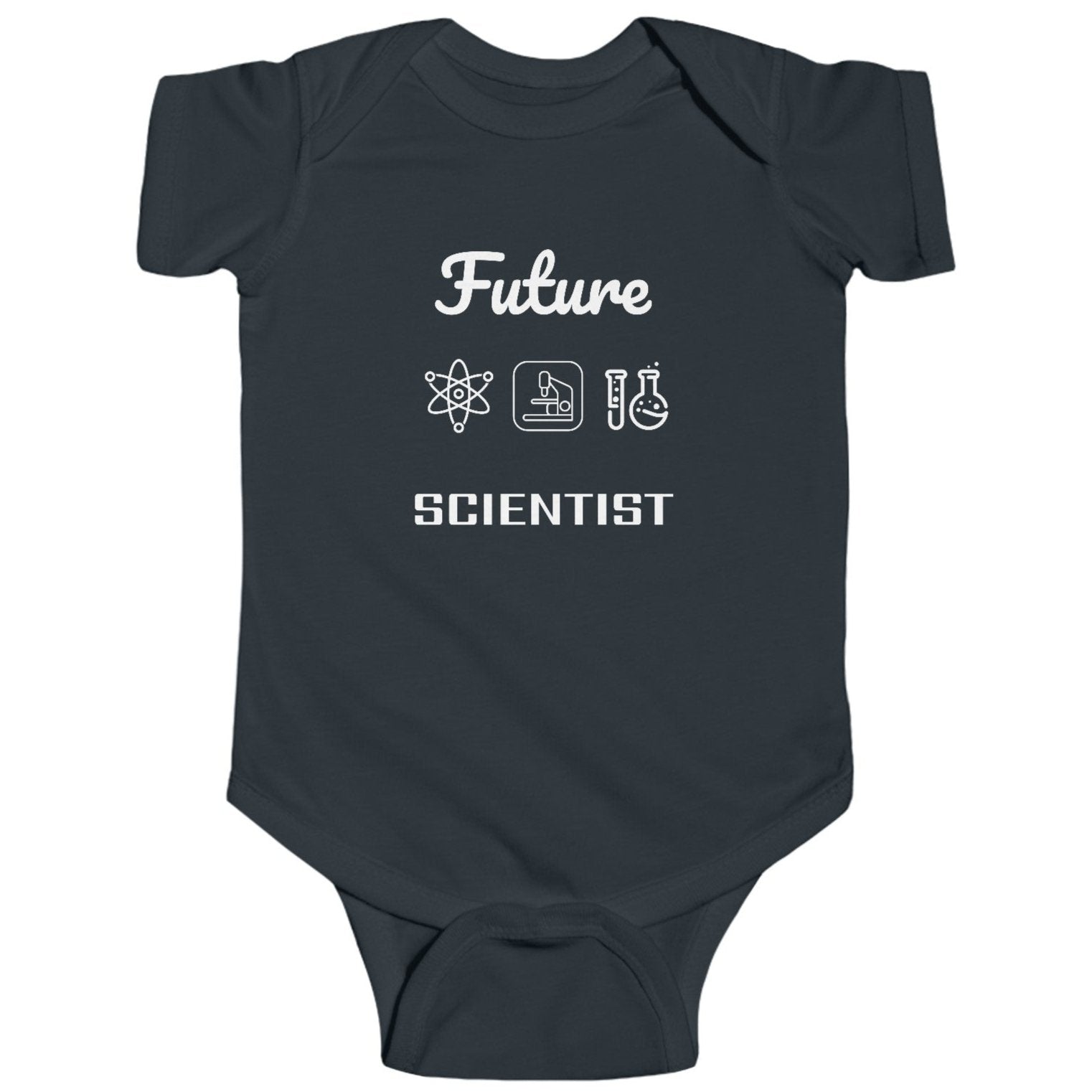 Fabulous Body - Body Bébé Manches Courtes Futur Scientifique - Imprimé En France - 100% Coton - Ouverture épaule/entrejambe
