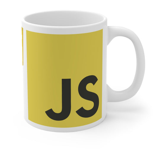 JavaScript logo mug for coders