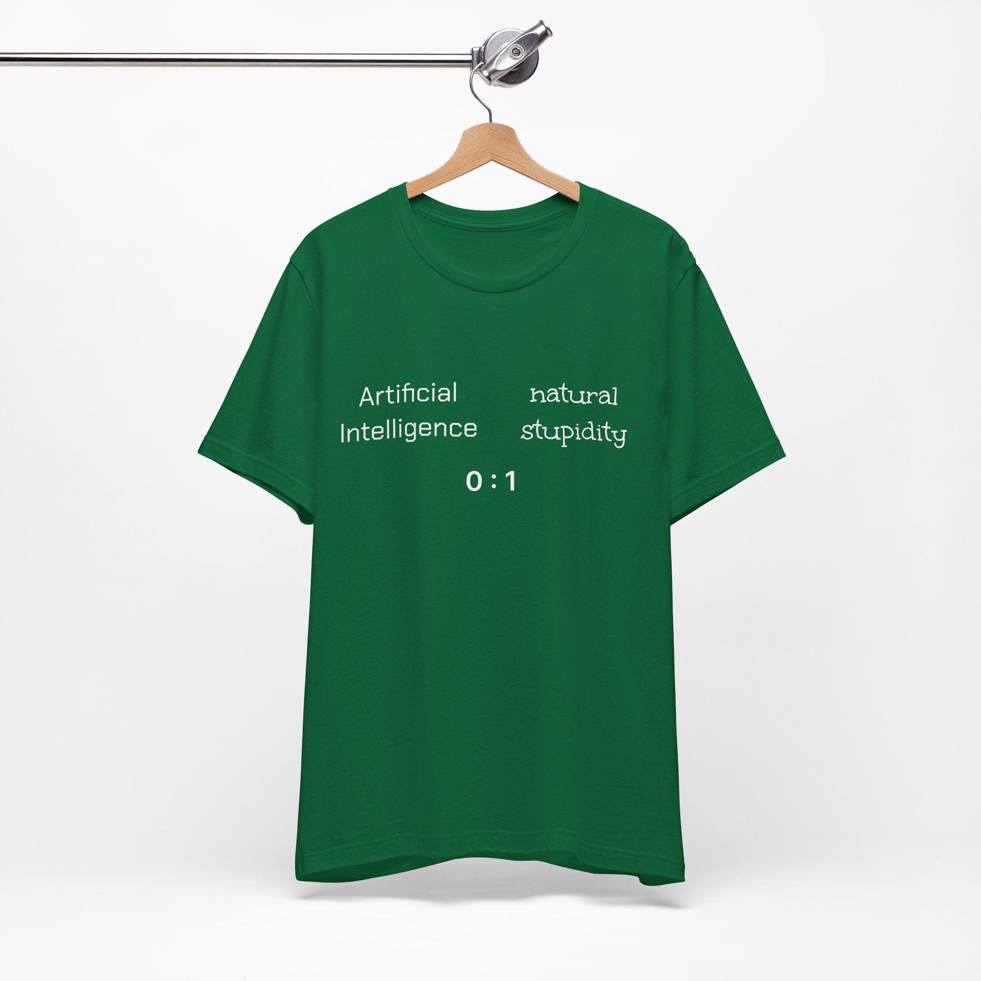 T-Shirt Artificial Intelligence vs Natural Stupidity T-Shirt, Unisex Jersey Short Sleeve Tee