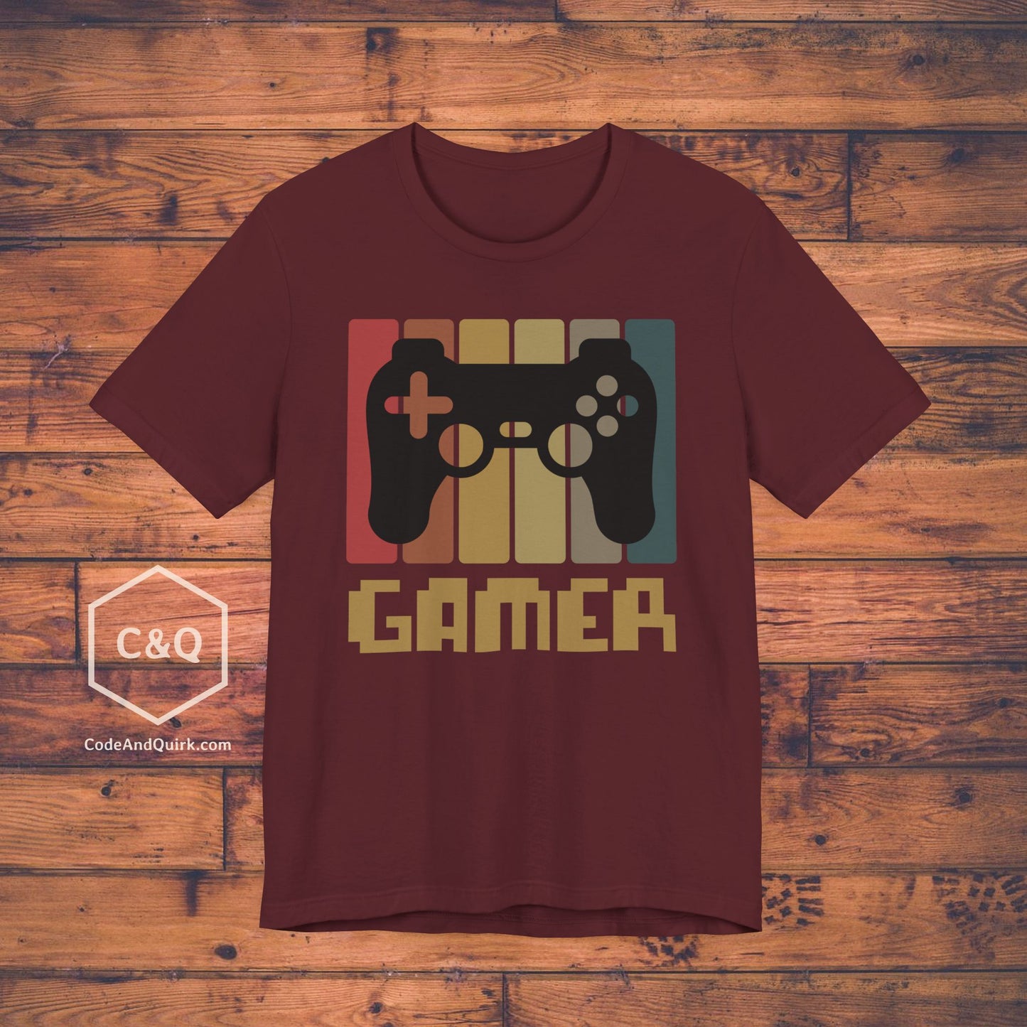 Gamer T-Shirt, geeky tee with retro design for video game nerds