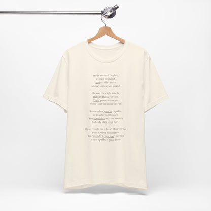 Correct English rhymed poem T-Shirt - Unisex Jersey Short Sleeve Tee