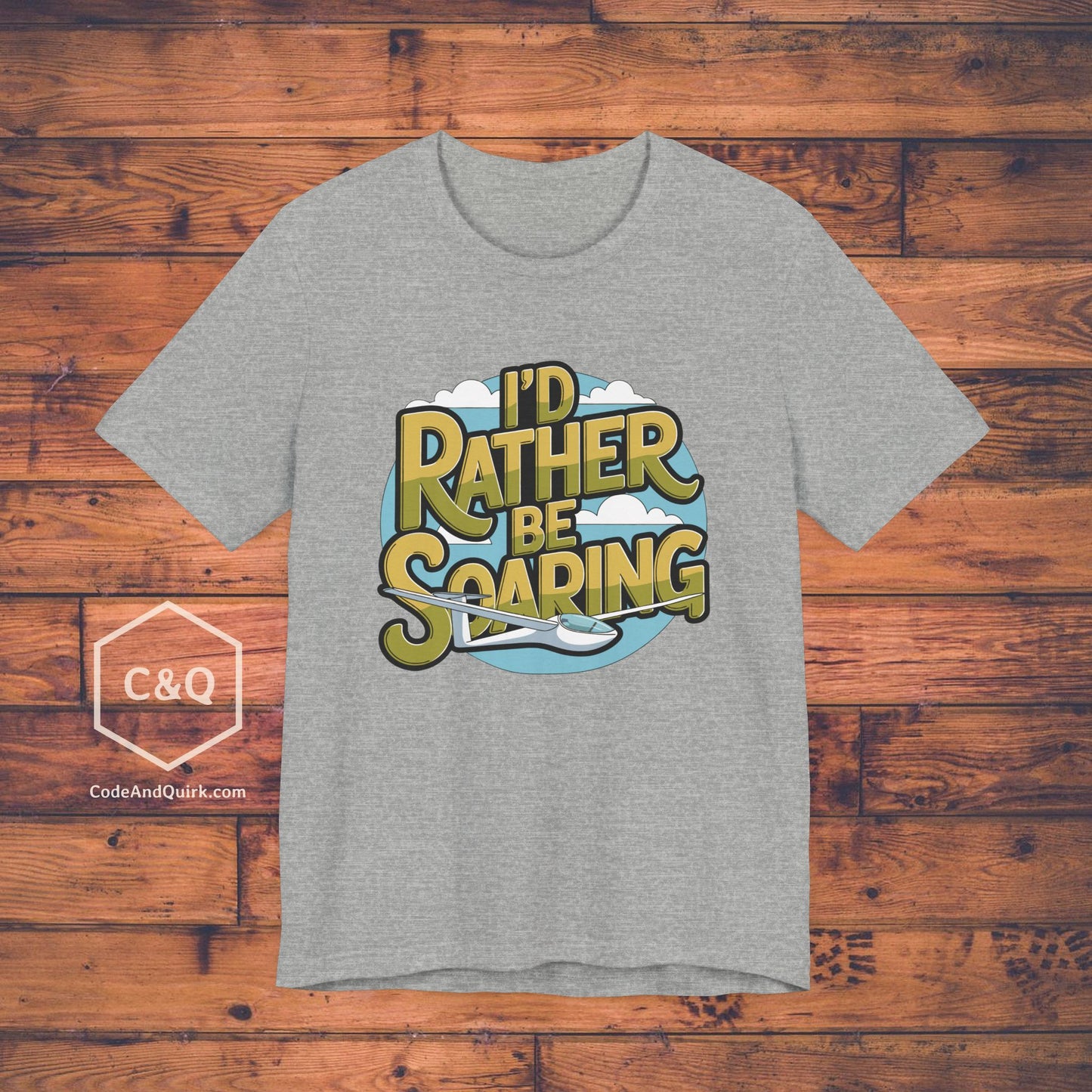 I'd Rather Be Soaring - glider pilot's T-Shirt