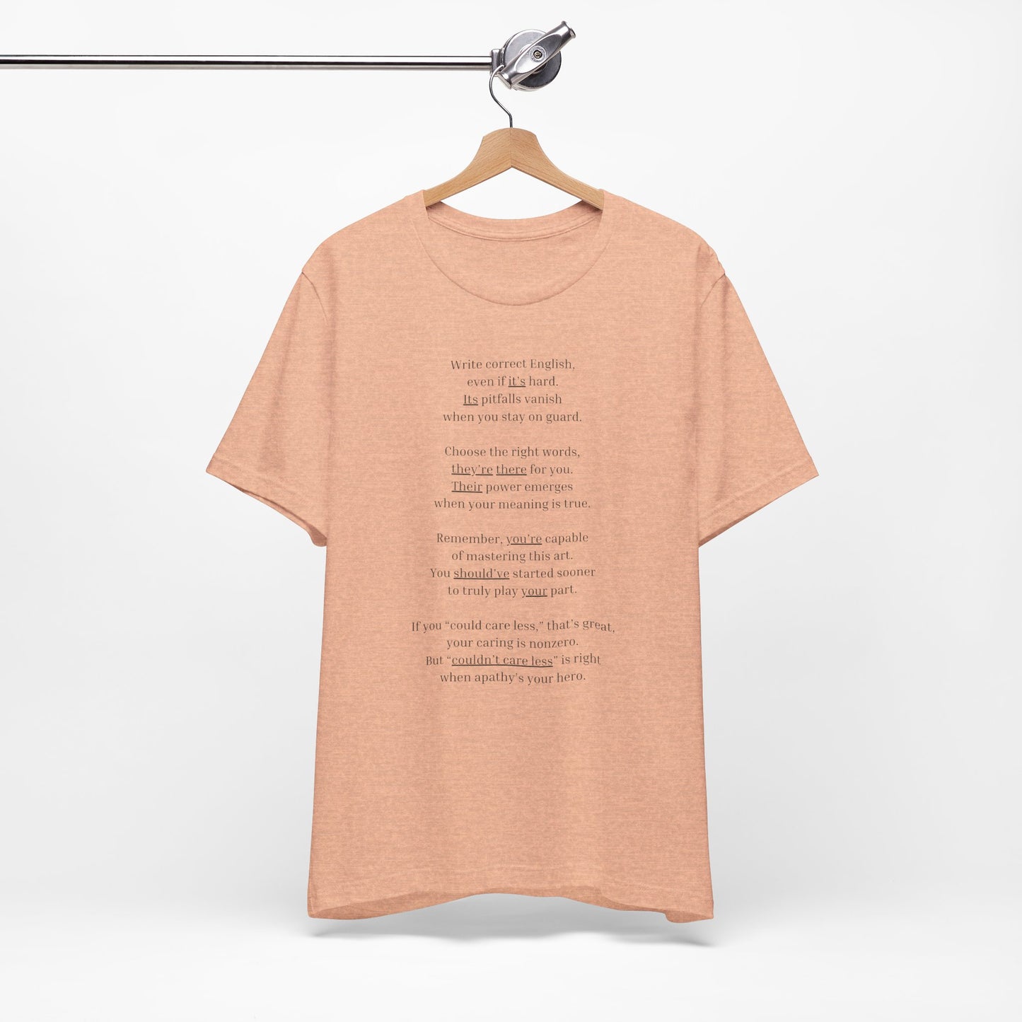 Correct English rhymed poem T-Shirt - Unisex Jersey Short Sleeve Tee