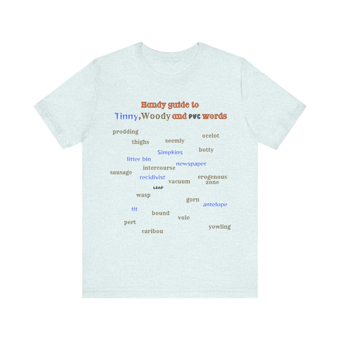 T-Shirt Woody and Tinny Words Monty Python T-shirt, Unisex Jersey Short Sleeve Tee