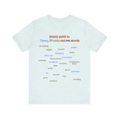 T-Shirt Woody and Tinny Words Monty Python T-shirt, Unisex Jersey Short Sleeve Tee