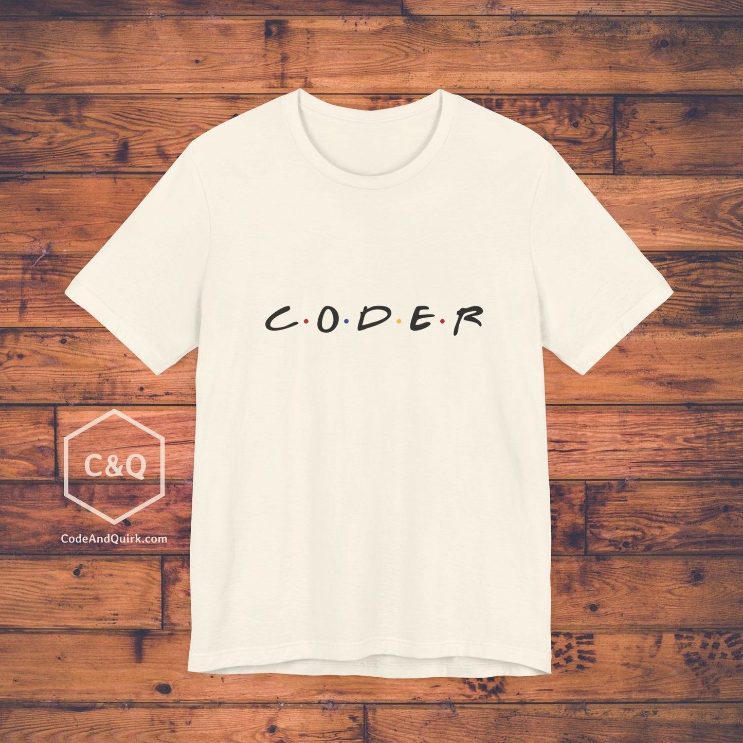 Coder in the style of Friends logo - coders' geeky T-shirt