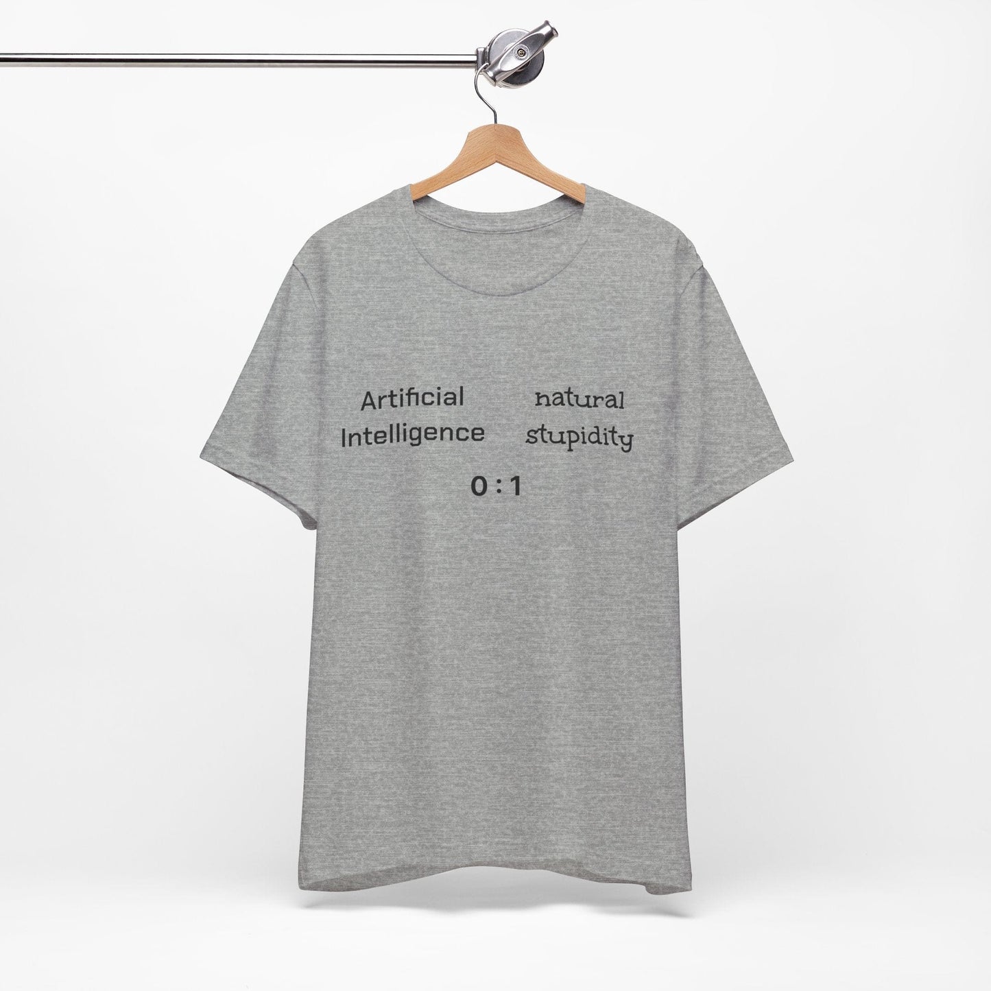 T-Shirt Artificial Intelligence vs Natural Stupidity T-Shirt, Unisex Jersey Short Sleeve Tee