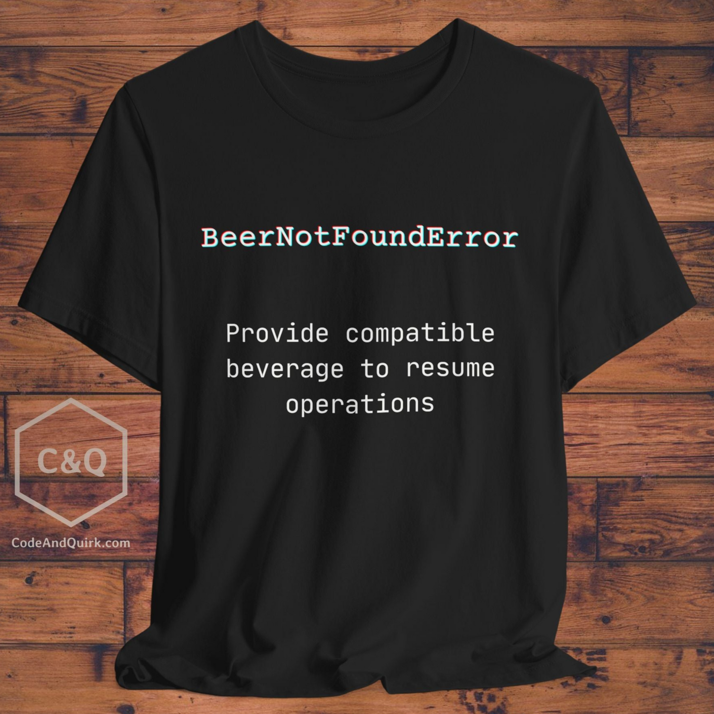 Beer Not Found Error T-Shirt - Unisex Jersey Short Sleeve Tee