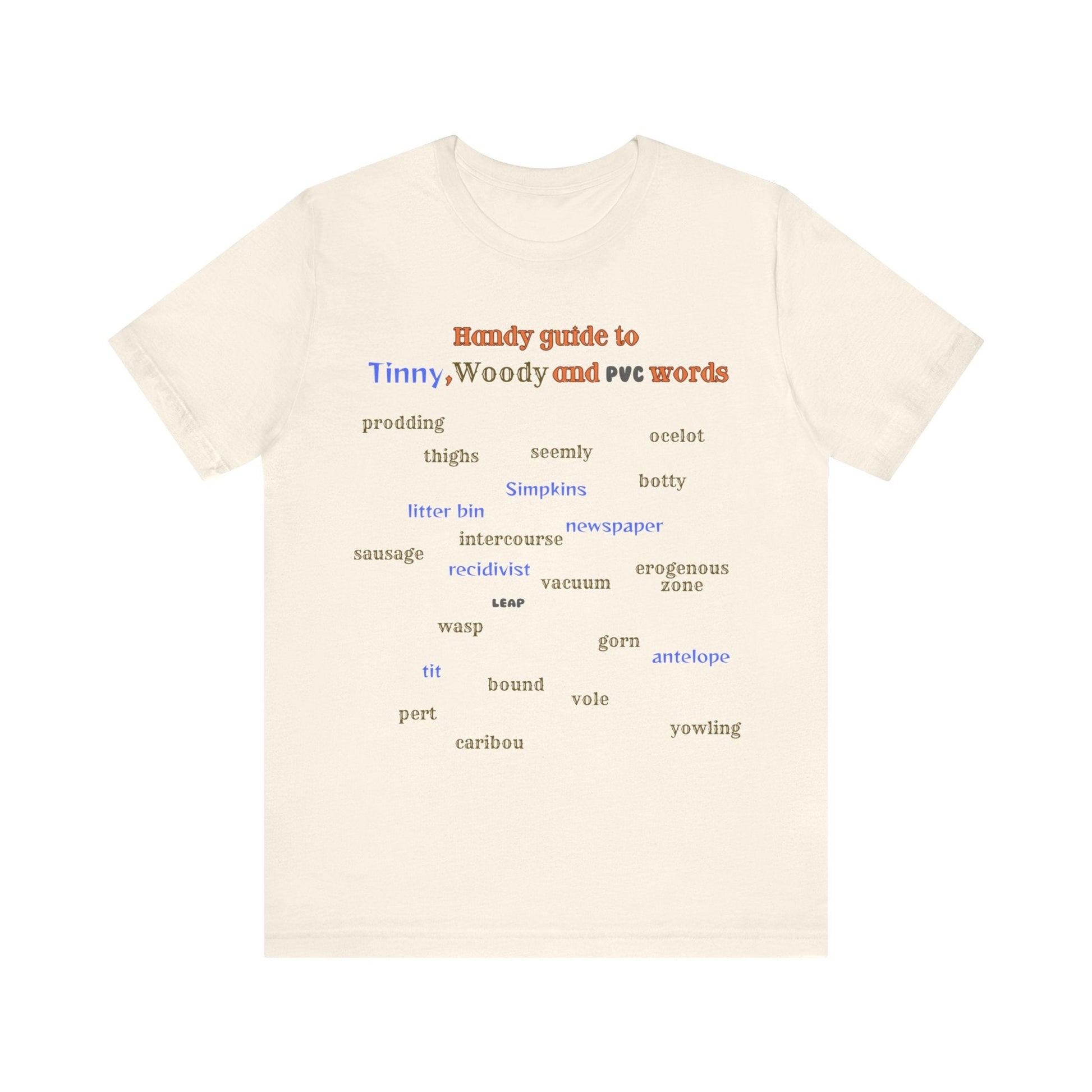 T-Shirt Woody and Tinny Words Monty Python T-shirt, Unisex Jersey Short Sleeve Tee