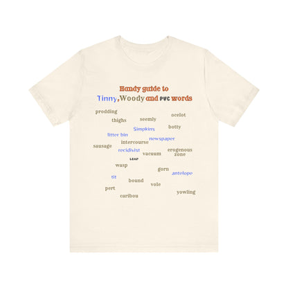 T-Shirt Woody and Tinny Words Monty Python T-shirt, Unisex Jersey Short Sleeve Tee