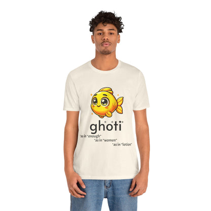 T-Shirt Fish/Ghoti English Pronunciation Joke T-Shirt for language geeks, Unisex Jersey Short Sleeve Tee