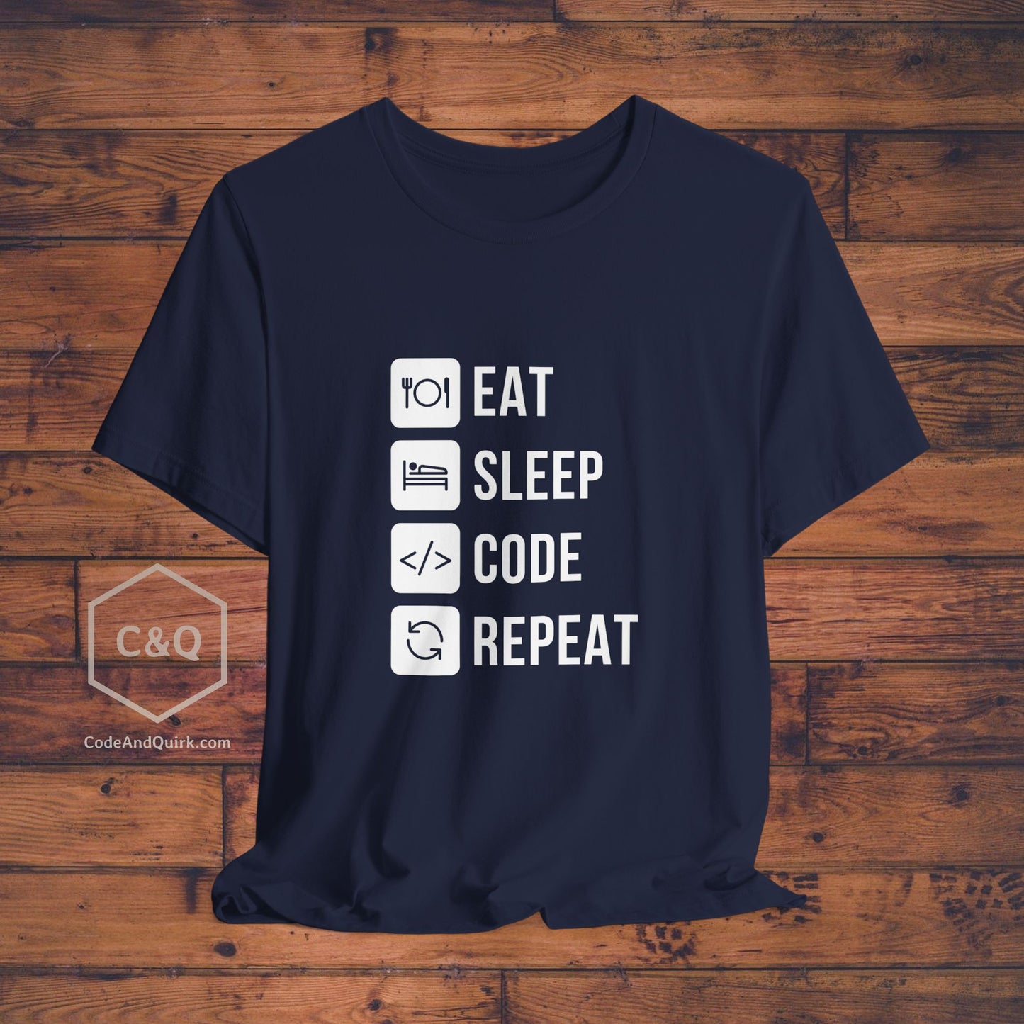 Eat Sleep Code Repeat programmer's T-shirt