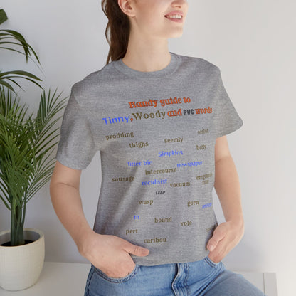 T-Shirt Athletic Heather / S Woody and Tinny Words Monty Python T-shirt, Unisex Jersey Short Sleeve Tee