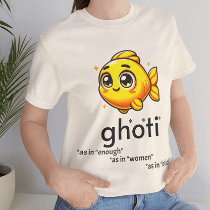 T-Shirt Fish/Ghoti English Pronunciation Joke T-Shirt for language geeks, Unisex Jersey Short Sleeve Tee