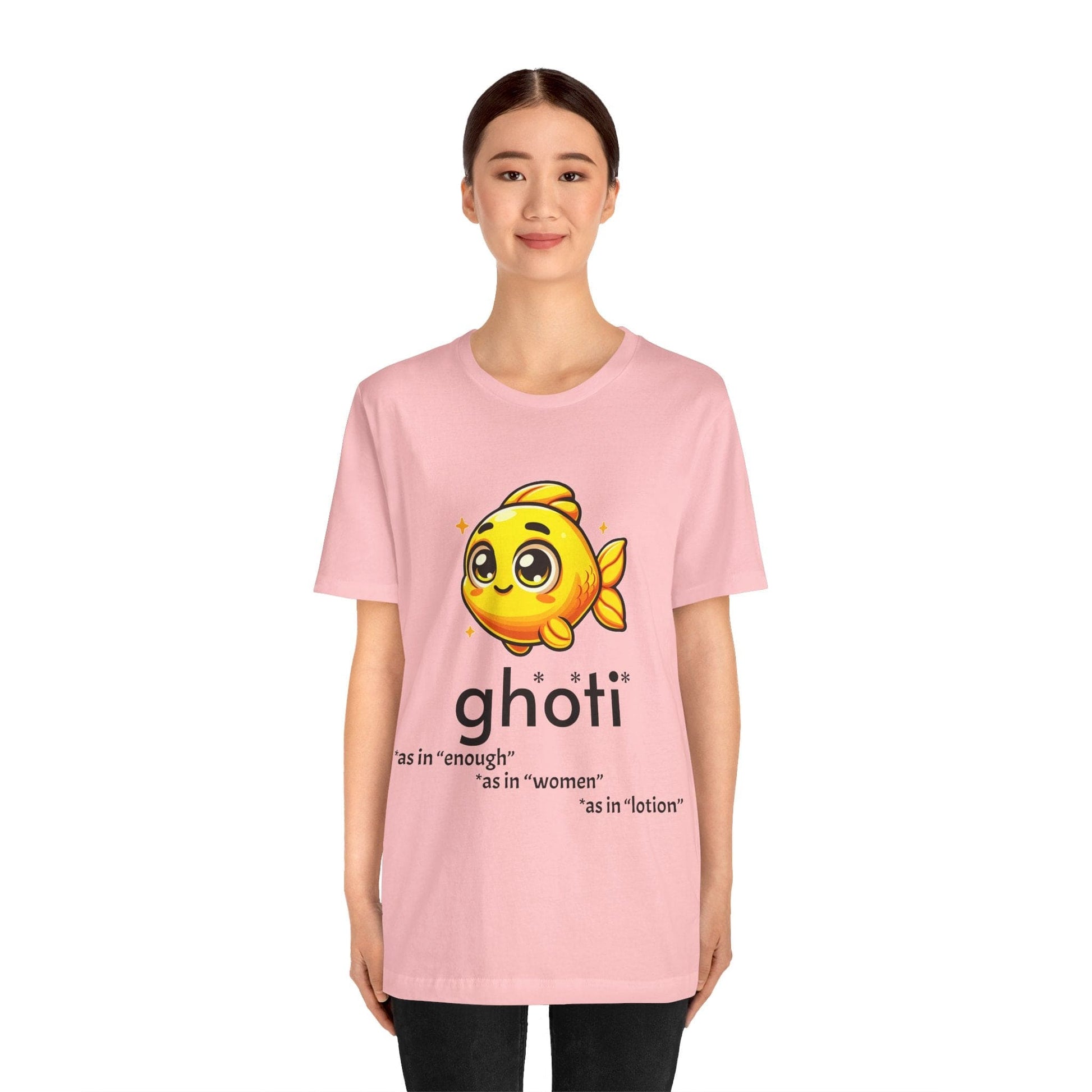 T-Shirt Fish/Ghoti English Pronunciation Joke T-Shirt for language geeks, Unisex Jersey Short Sleeve Tee