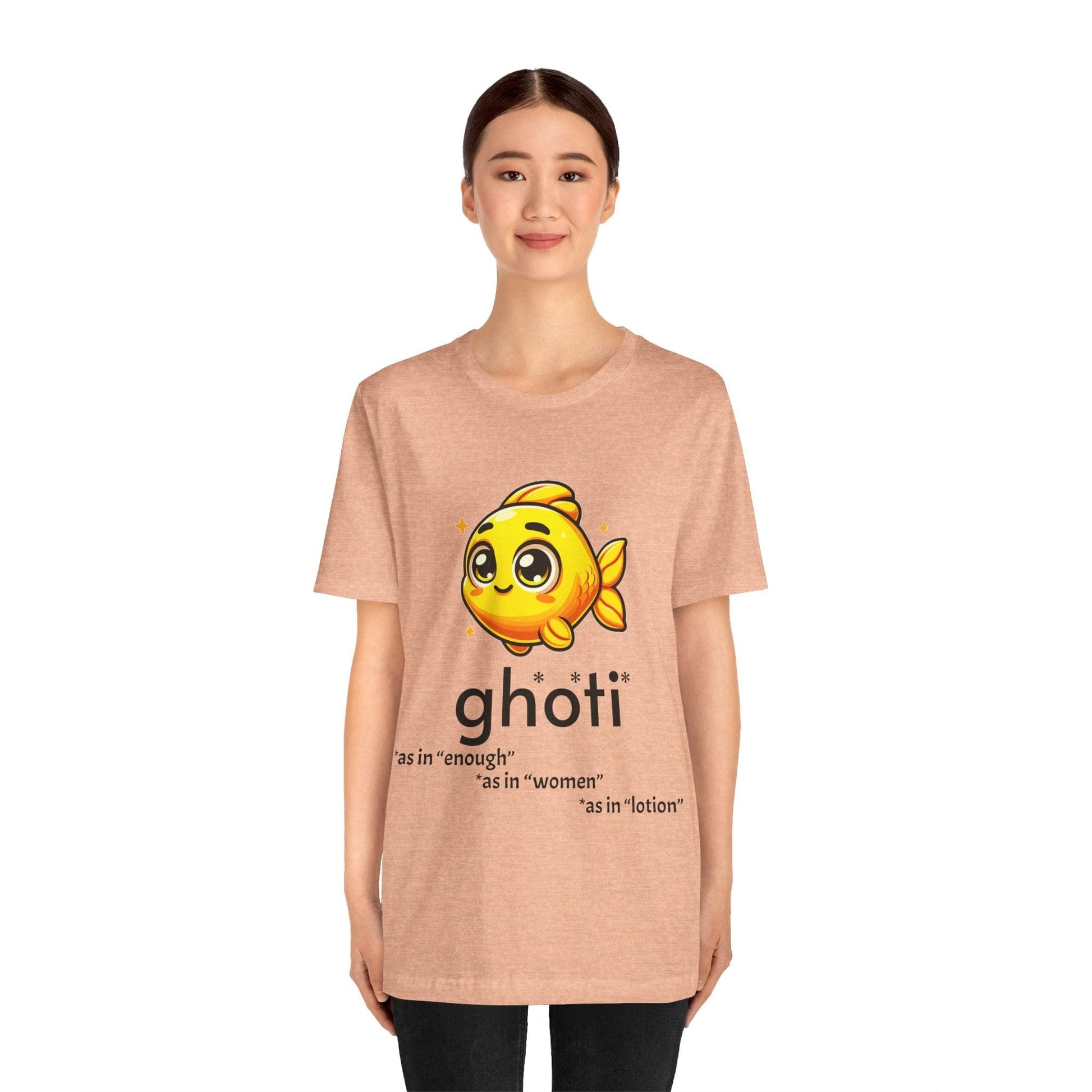 T-Shirt Fish/Ghoti English Pronunciation Joke T-Shirt for language geeks, Unisex Jersey Short Sleeve Tee