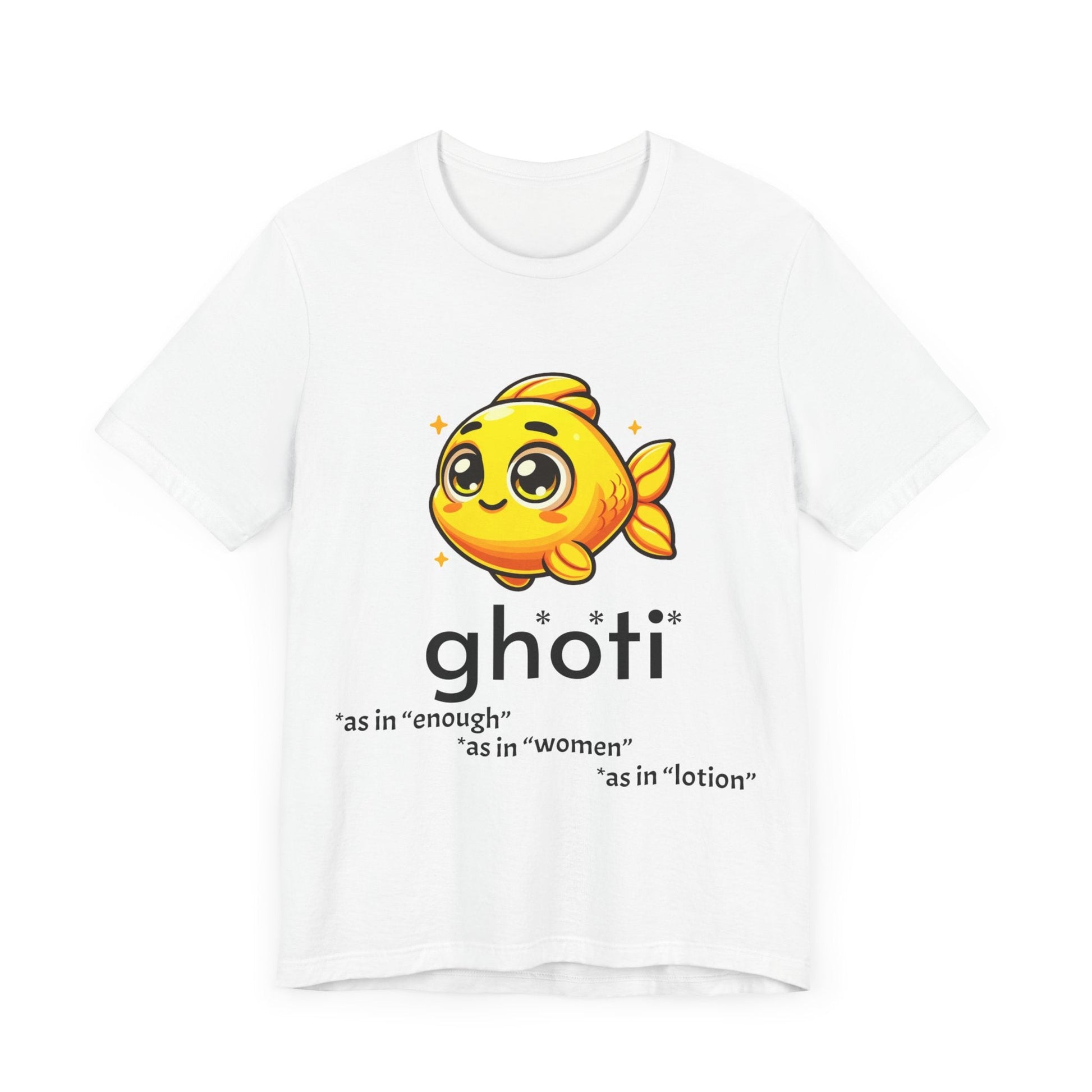 T-Shirt Fish/Ghoti English Pronunciation Joke T-Shirt for language geeks, Unisex Jersey Short Sleeve Tee