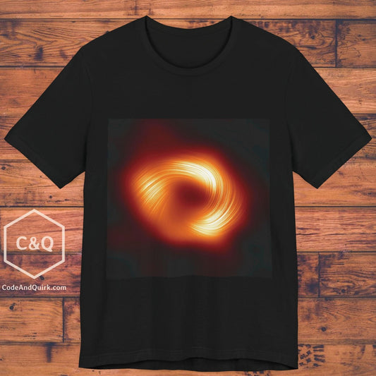 Black hole Sgr A* polarized light space photo - geeky T-shirt